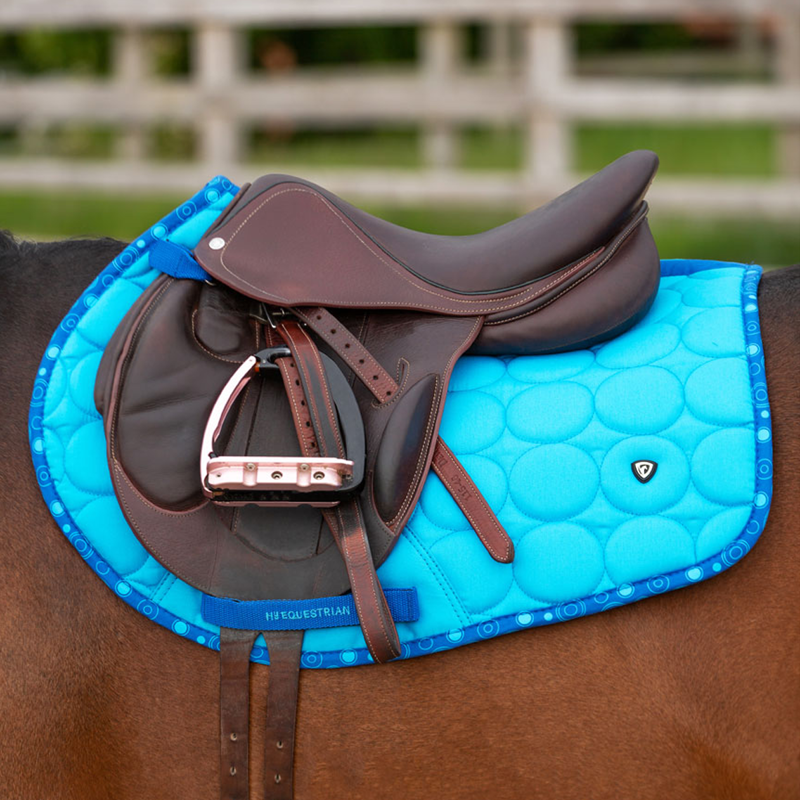 Hy Equestrian DynaMizs Ecliptic Close Contact Saddle Pad - Cobalt/Ocean-1